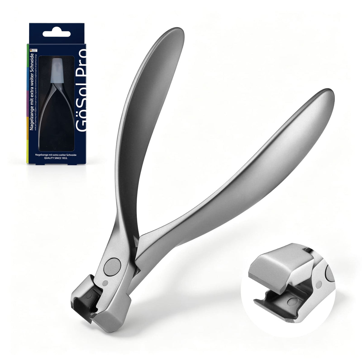 GöSol Pro Professional Heavy-Duty Nail Clipper – Large Opening for Thick, Hard Nails