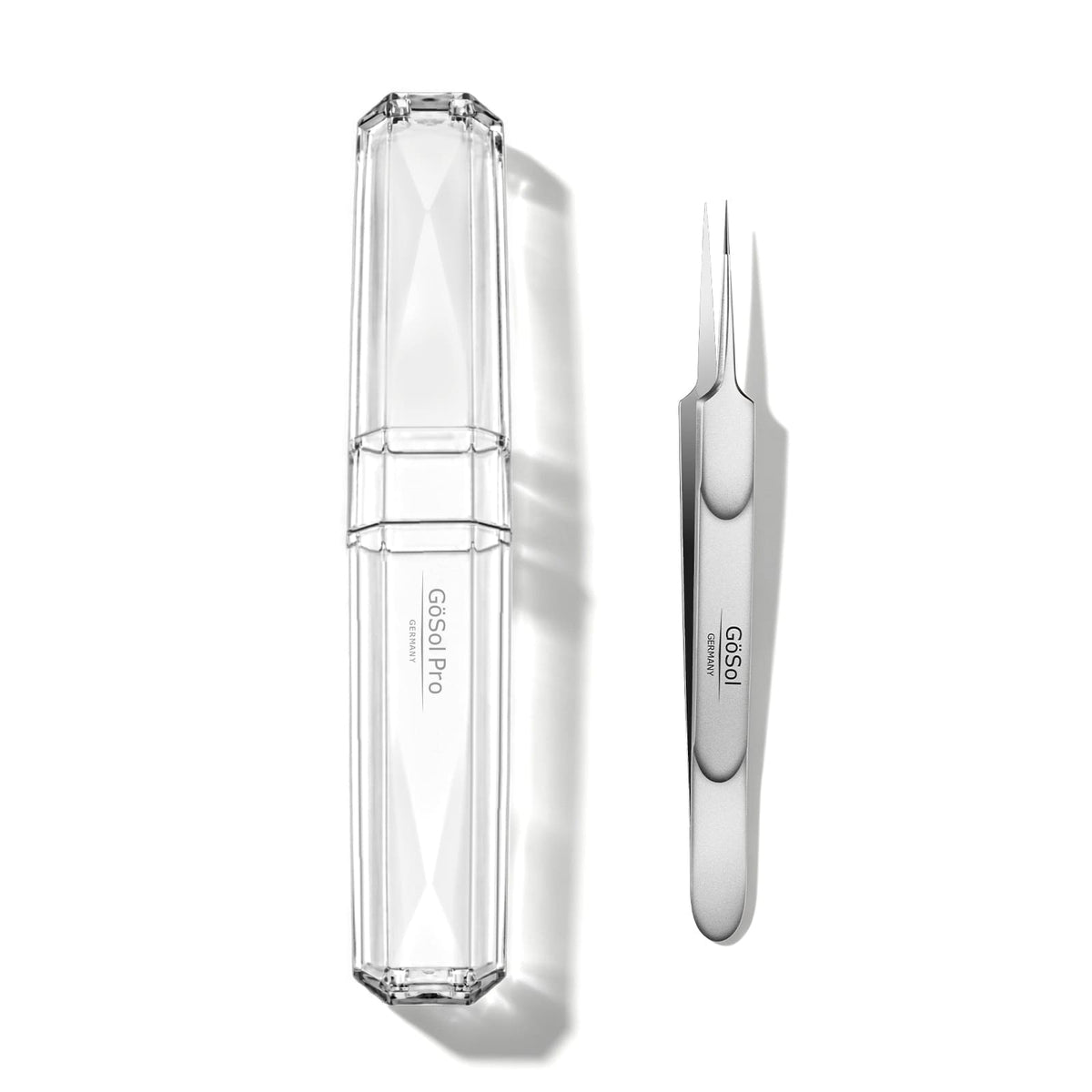 GöSol Pro Blackhead Tweezers – Needle Point Tip for Nose & Face, Comedone & Ingrown Hair Removal, Storage Box