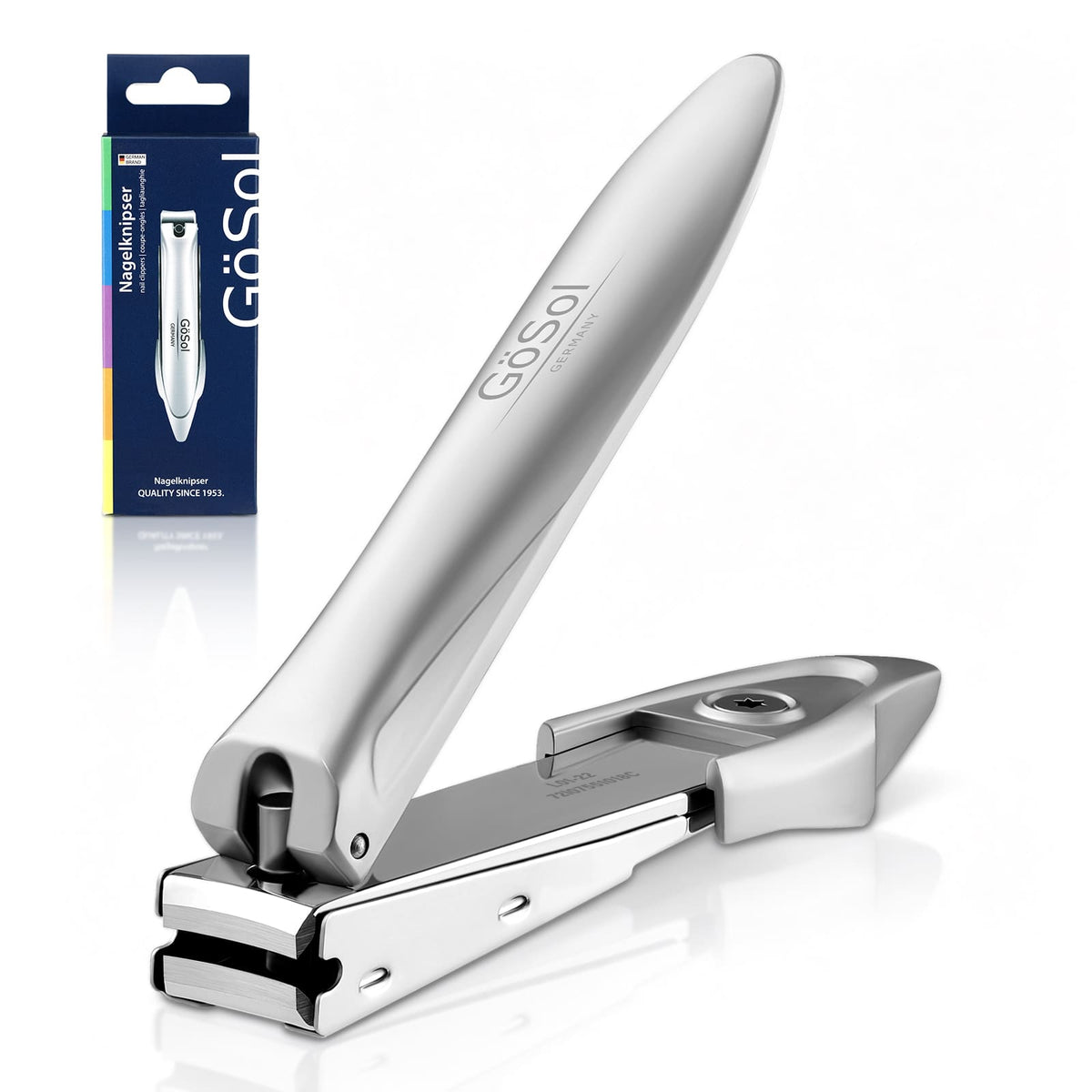 GöSol Nail Clipper Self-Collecting Anti-Splash Design Keeps Nail Clippings Contained, No Mess, Large