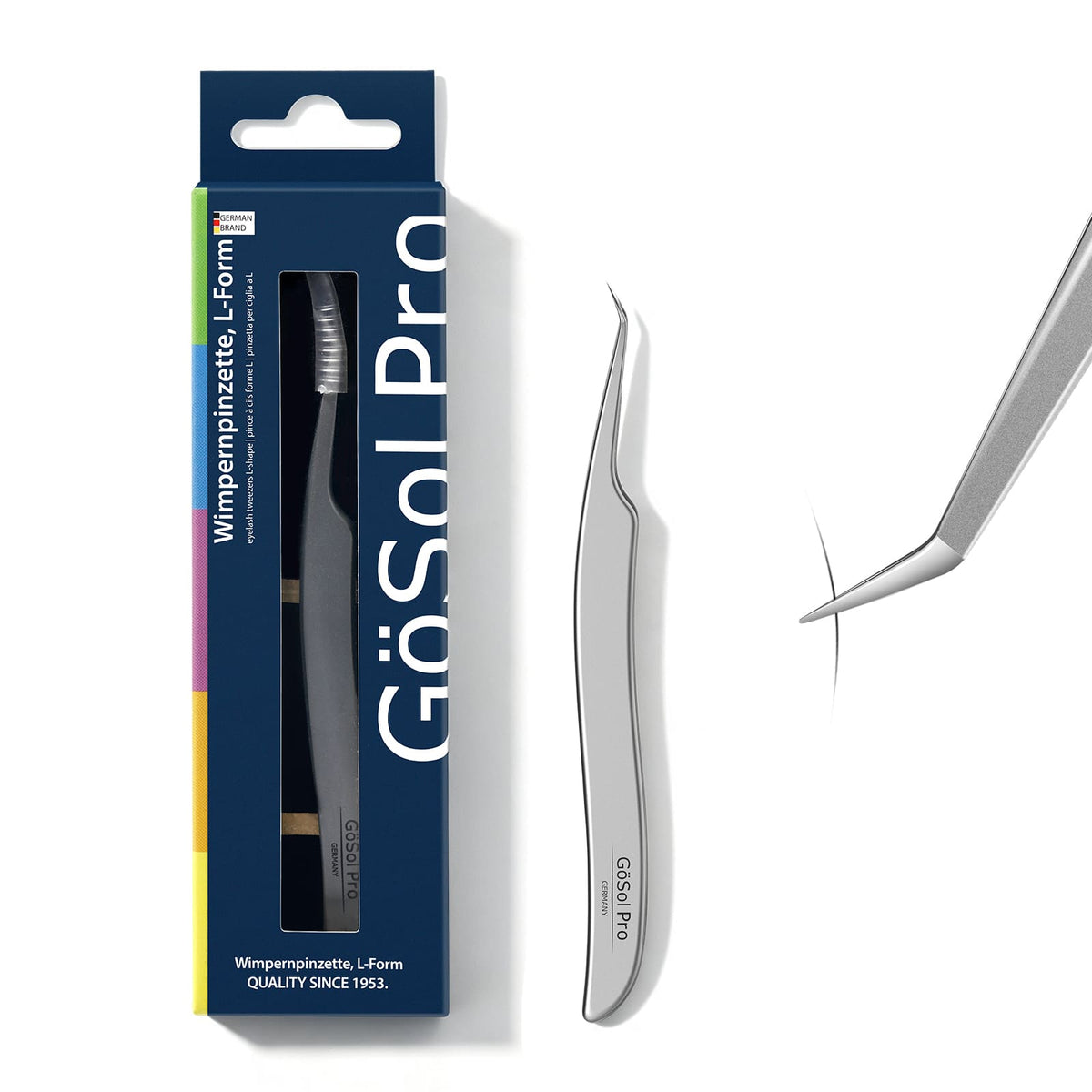 GöSol Pro Precision Eyelash Tweezers – Flower Tip, Zero-Gap Closure