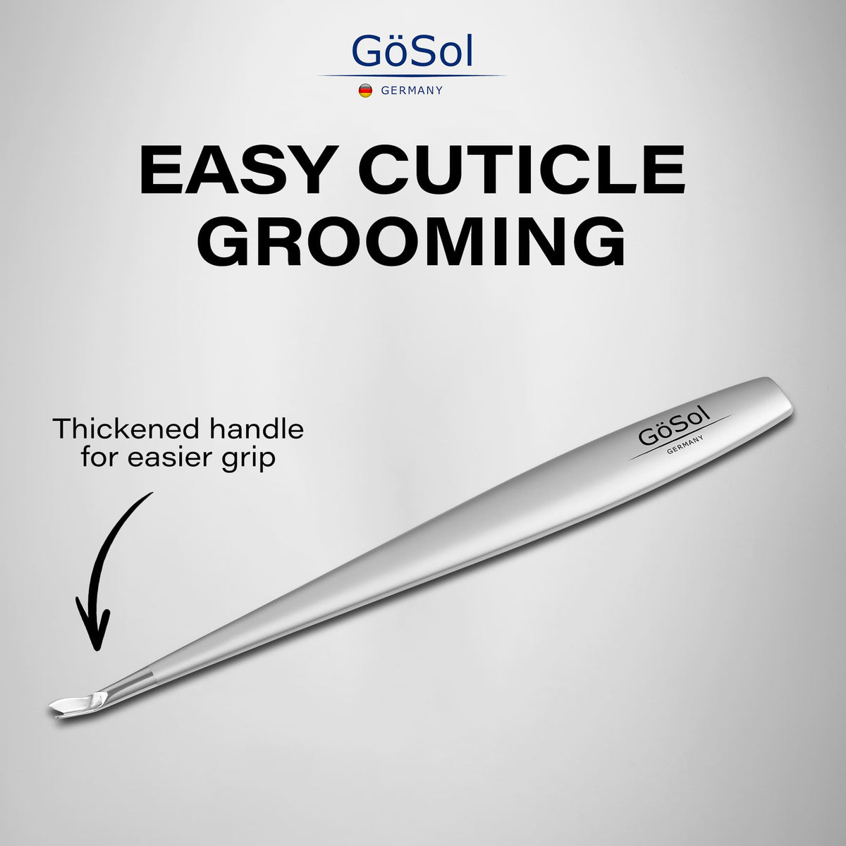 GöSol Stainless Steel Dead Skin Fork Cuticle Trimmer Manicure Pedicure Nail Art Tool