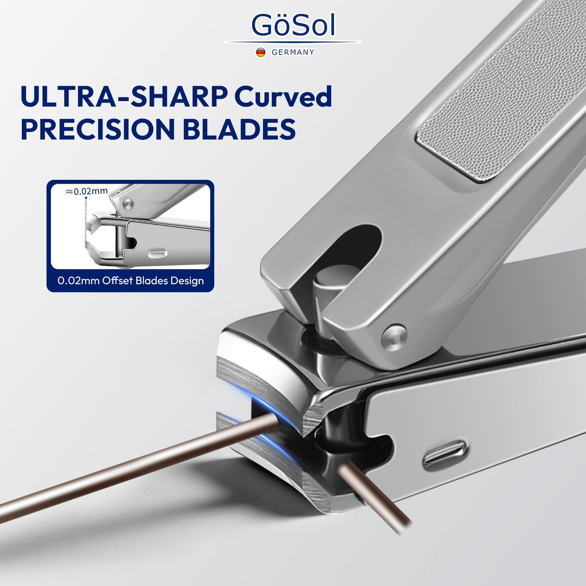 GöSol Nail Clipper Self-Collecting Anti-Splash Design Keeps Nail Clippings Contained, No Mess, Large