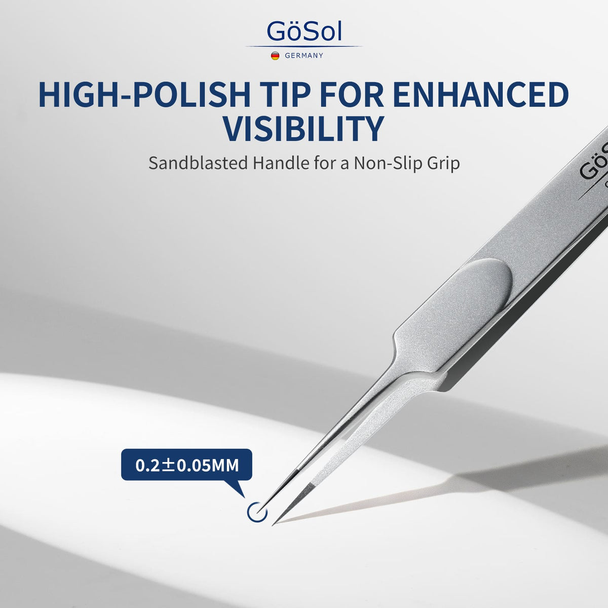 GöSol Pro Blackhead Tweezers – Needle Point Tip for Nose & Face, Comedone & Ingrown Hair Removal, Storage Box