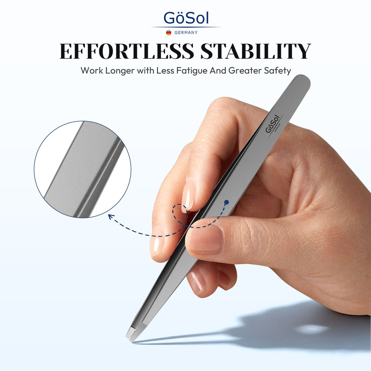 GöSol GöSol Blackhead Tweezers – Safe Blackhead Removal, Nose & Face, Stainless Steel