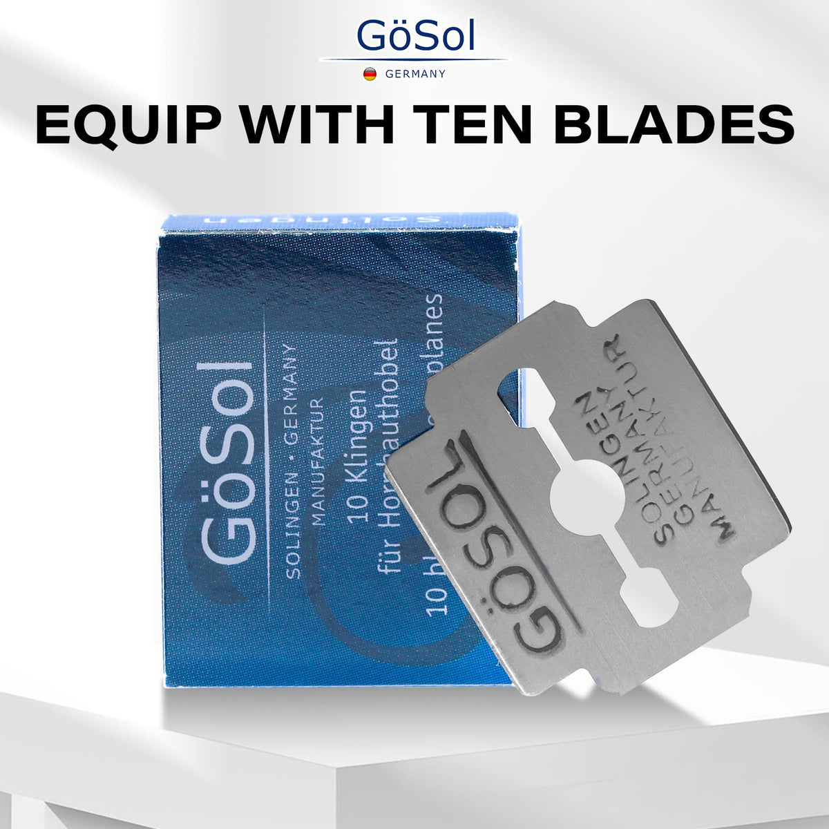 GöSol Foot Callus Remover Set – Foot File with 10 Replacements, Removes Hard & Dead Skin