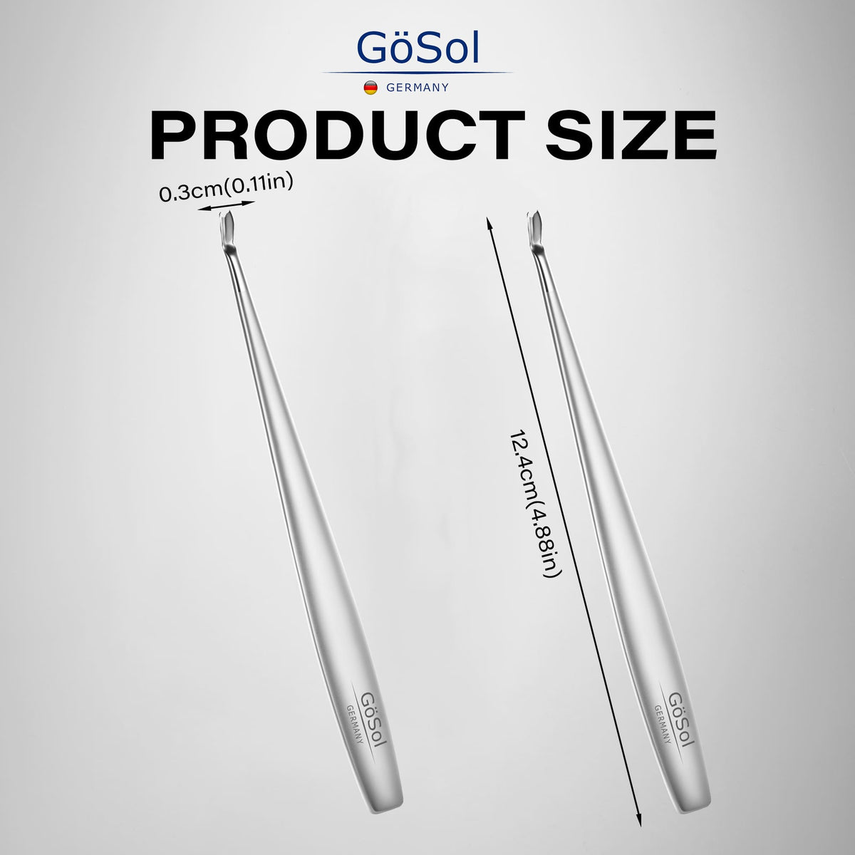 GöSol Stainless Steel Dead Skin Fork Cuticle Trimmer Manicure Pedicure Nail Art Tool