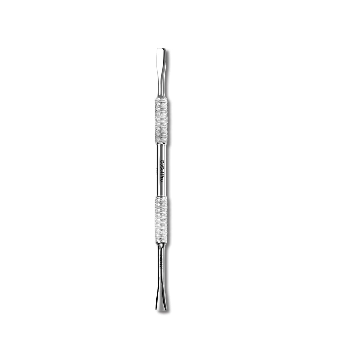 GöSol Pro Cuticle Pusher – Double-Ended Cuticle Remover, Curved & Straight Ends, Stainless Steel