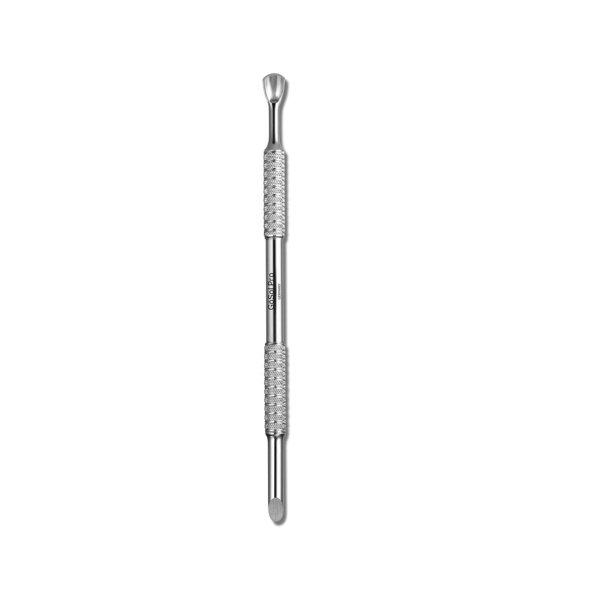 GöSol Pro Cuticle Pusher – Double-Ended Cuticle Remover, Pointed & Horseshoe Ends, Stainless Steel