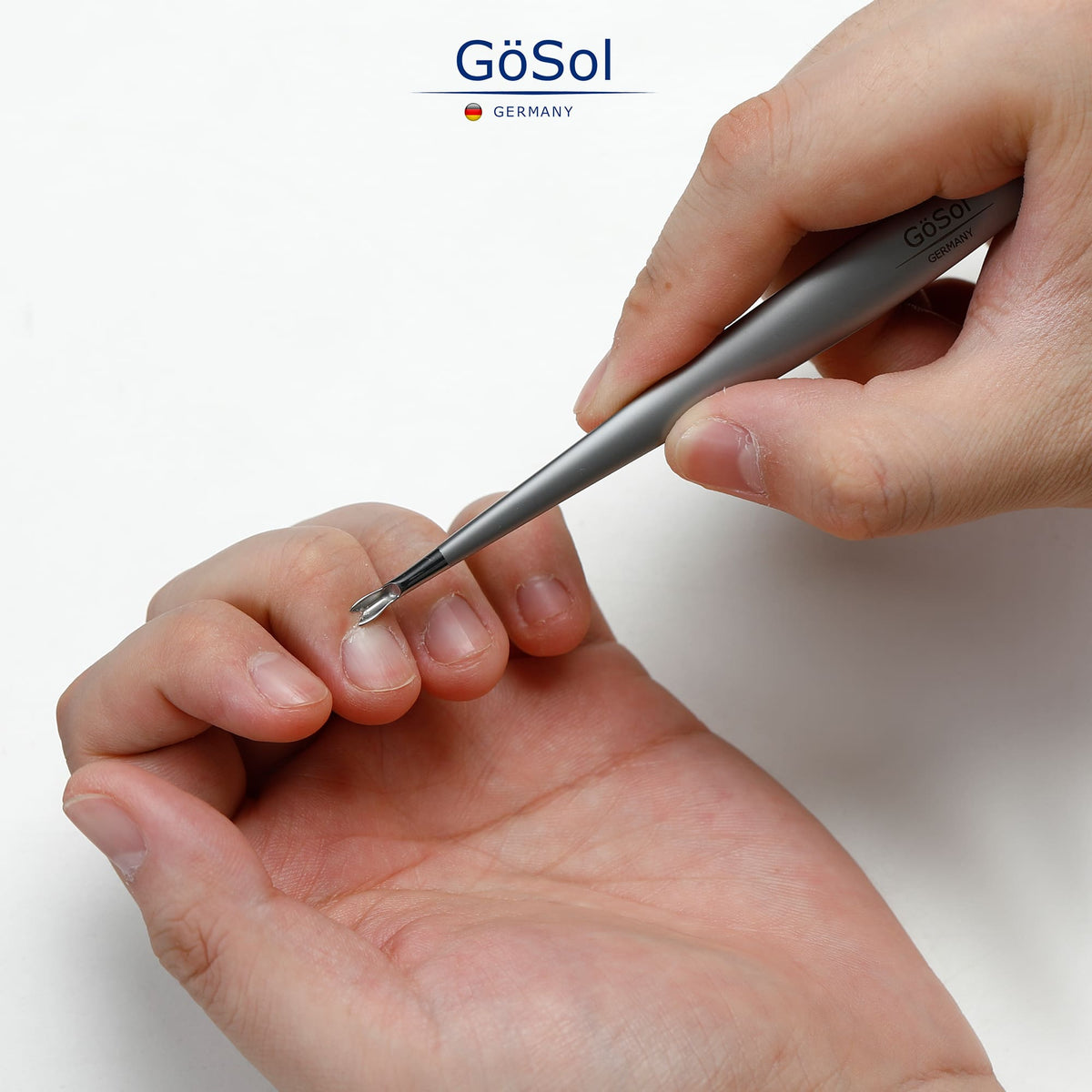 GöSol Stainless Steel Dead Skin Fork Cuticle Trimmer Manicure Pedicure Nail Art Tool