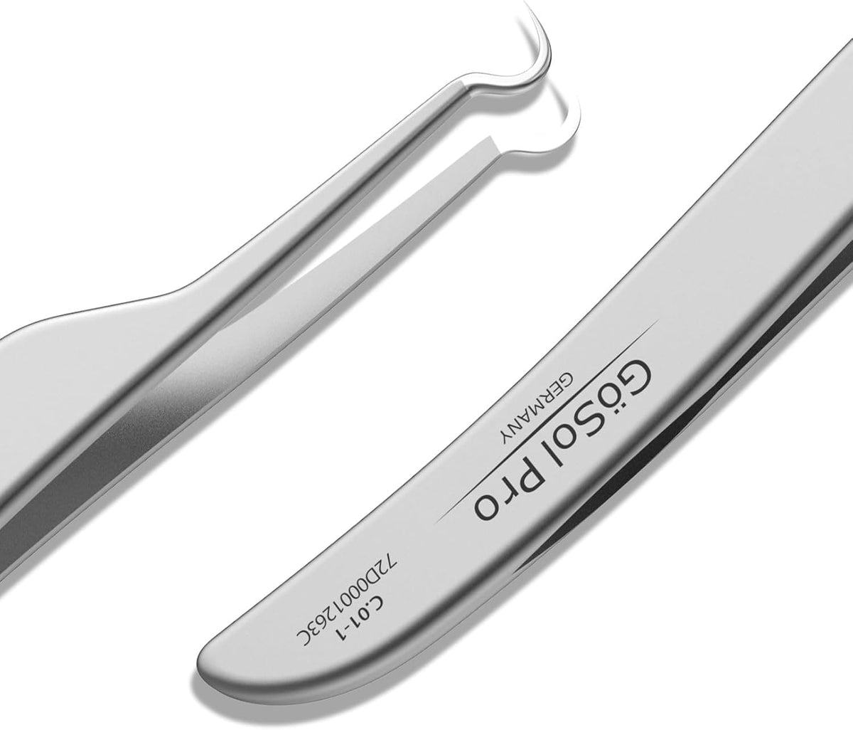 GöSol Pro Blackhead Tweezers – Curved Precision Tip, Stainless Steel, Comedone & Ingrown Hair Removal