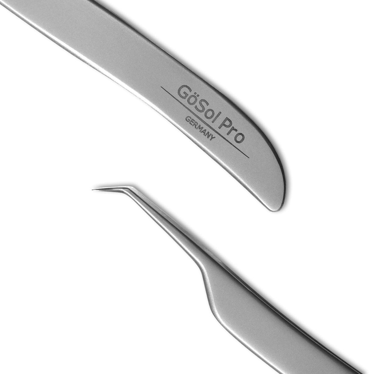 GöSol Pro Blackhead Tweezers – Precision Slant Tip for Nose & Face, Ingrown Hair Removal, Black Leather Case