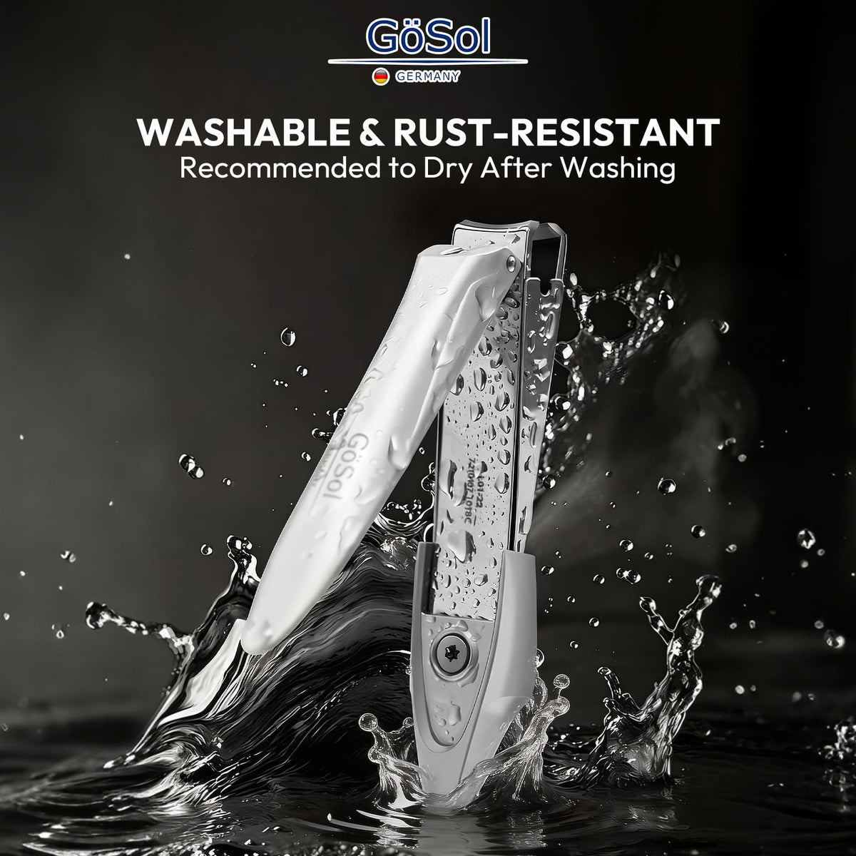 GöSol Nail Clipper Self-Collecting Anti-Splash Design Keeps Nail Clippings Contained, No Mess, Large