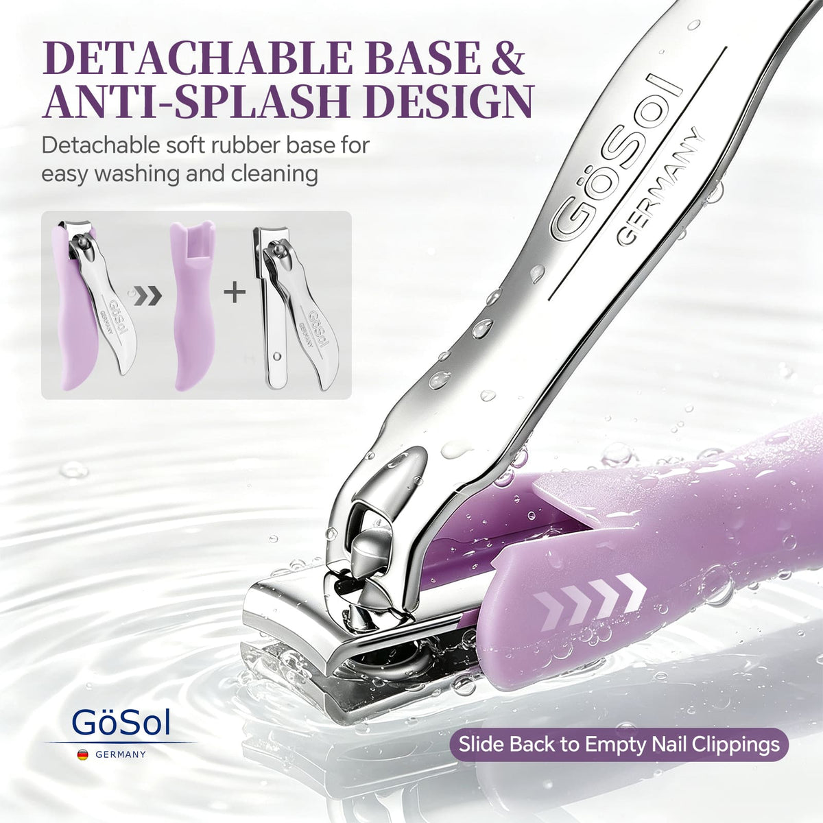 GöSol Nail Clippers Complete 3-Piece Nail Care Set