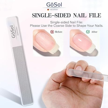GöSol Nail Clippers, 2PCS Nail Cutter Set in A Storage Bag, Premium Carbon Steel