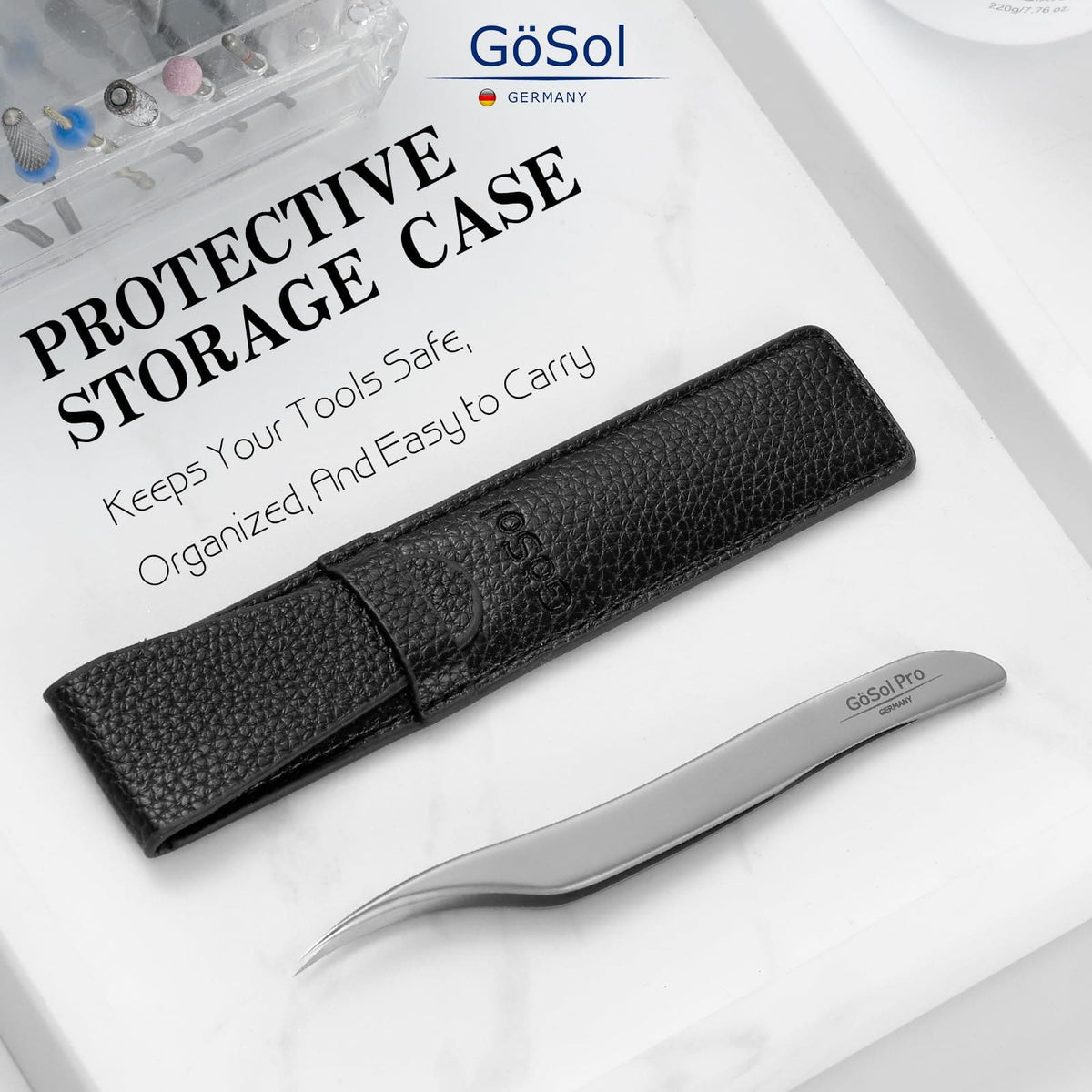 GöSol Pro Lash Tweezers – Dolphin Isolation, High Precision, 420 Stainless Steel, for Lash Extensions, Volume & Classic Lashes