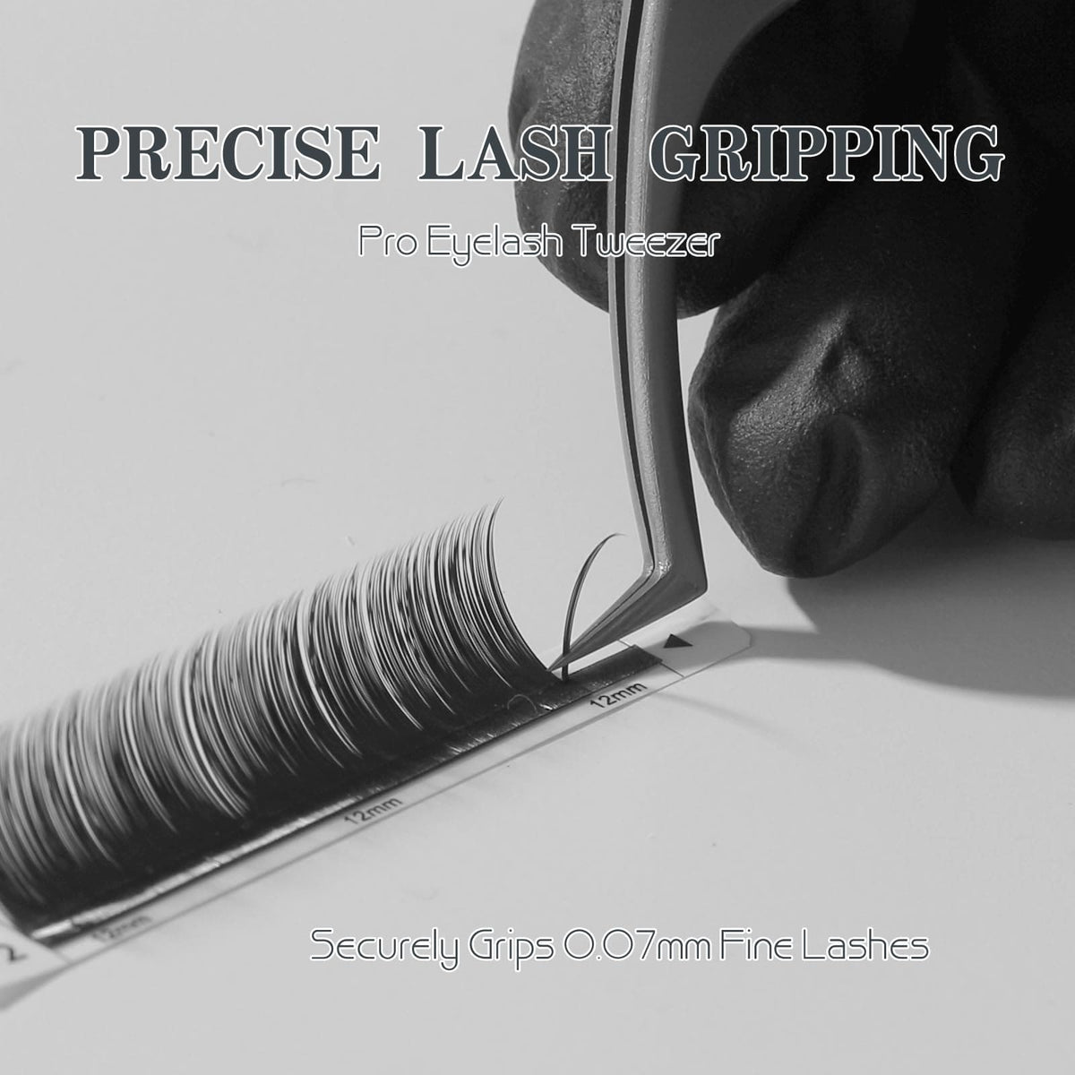 GöSol Pro Lash Tweezers – L-Shape, High Precision, 420 Stainless Steel, Pick, Fan & Apply, for Volume & Classic Lashes