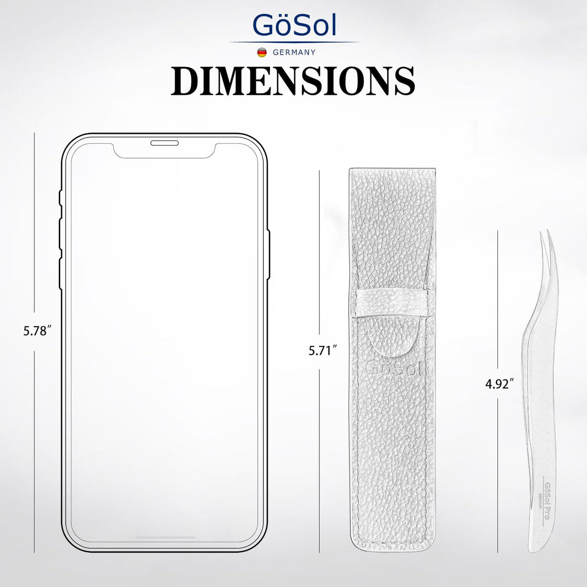 GöSol Pro Lash Tweezers – Dolphin Isolation, High Precision, 420 Stainless Steel, for Lash Extensions, Volume & Classic Lashes