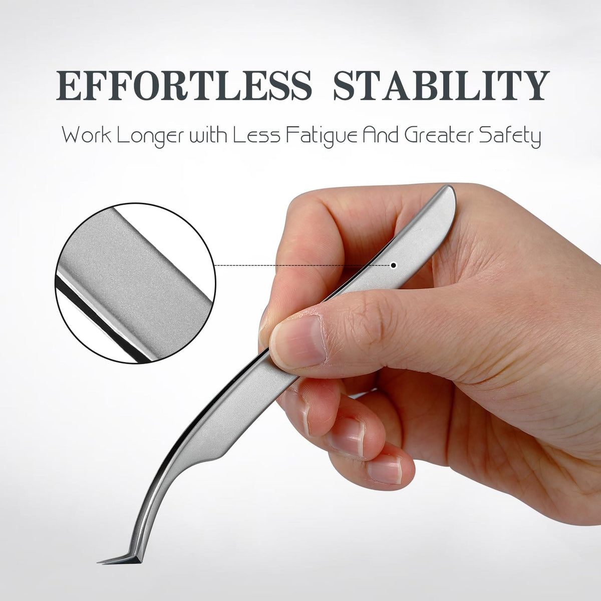 GöSol Pro Lash Tweezers – L-Shape, High Precision, 420 Stainless Steel, Pick, Fan & Apply, for Volume & Classic Lashes