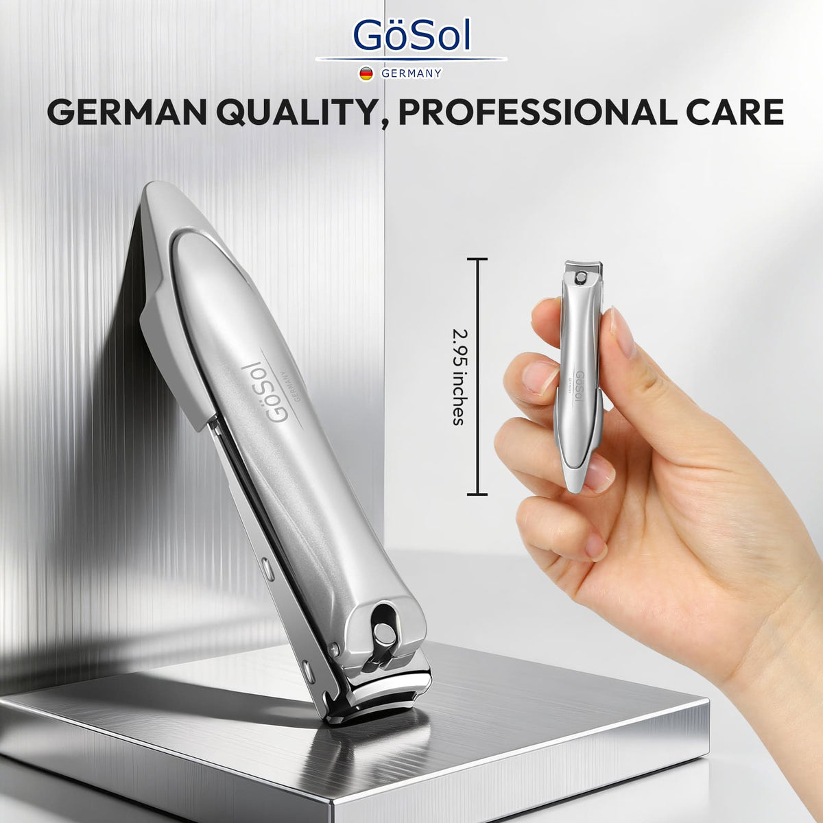 GöSol Nail Clipper Self-Collecting Anti-Splash Design Keeps Nail Clippings Contained, No Mess, Medium