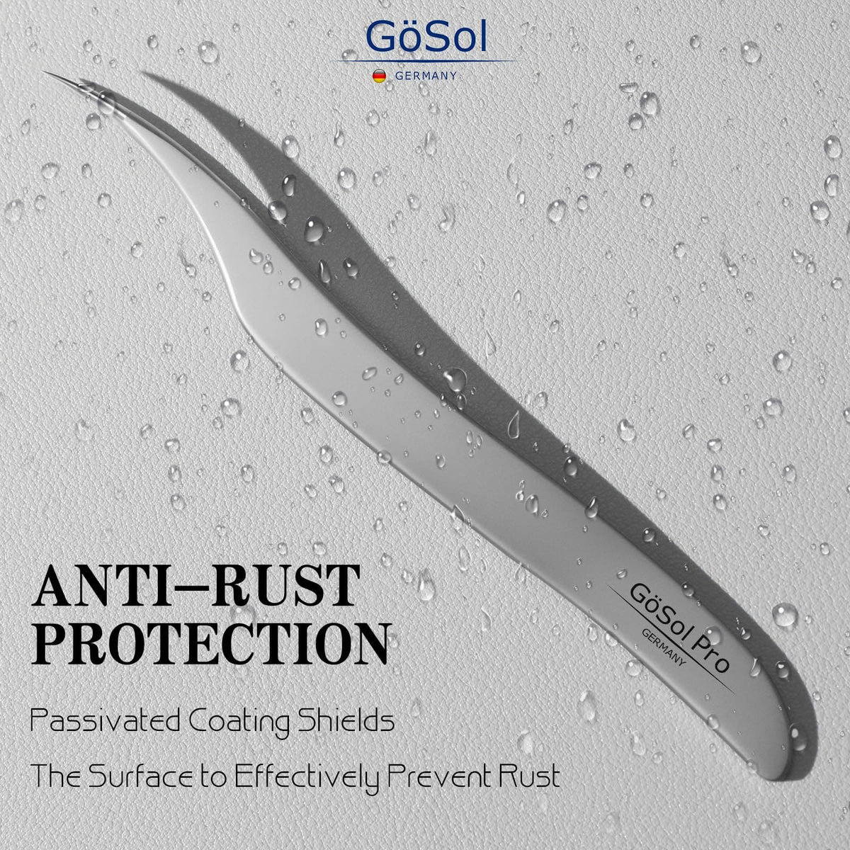 GöSol Pro Lash Tweezers – Dolphin Isolation, High Precision, 420 Stainless Steel, for Lash Extensions, Volume & Classic Lashes