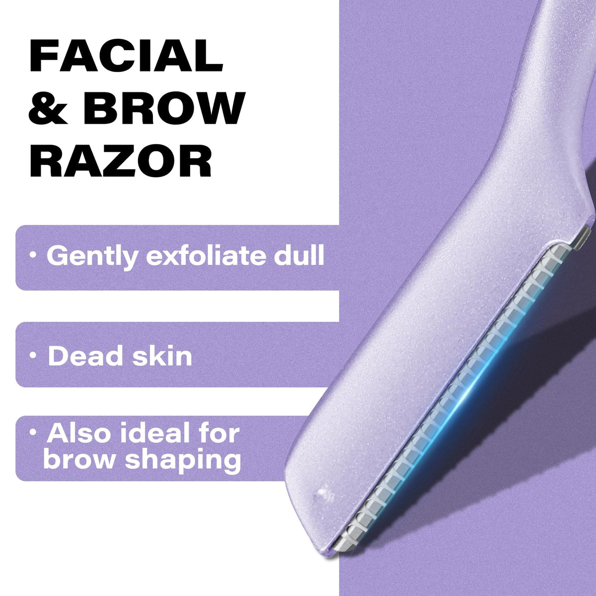 GöSol Professional Dermaplaning Razors – Japanese PTFE Blades, 3 Refills, Waterproof Stainless Steel Handle, Reusable